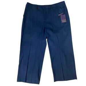 NYDJ Women's Wide Leg Pants - Navy Blue